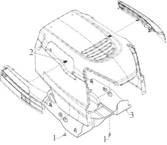 Plenum Diagram and Parts List for 13BB77SS345 2023 Yard Machines Lawn Tractor
